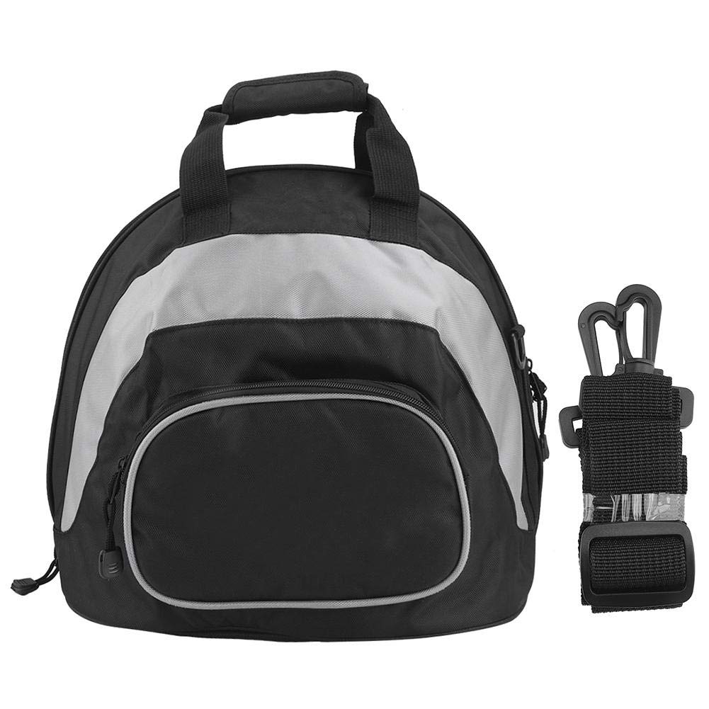 **Acouto Waterproof Motorcycle Helmet Storage Bag - Multi-Function Shoulder Backpack for Travel & Commuting (Gray + Black) - Perfect for Riding, Camping & Outdoor Adventures**