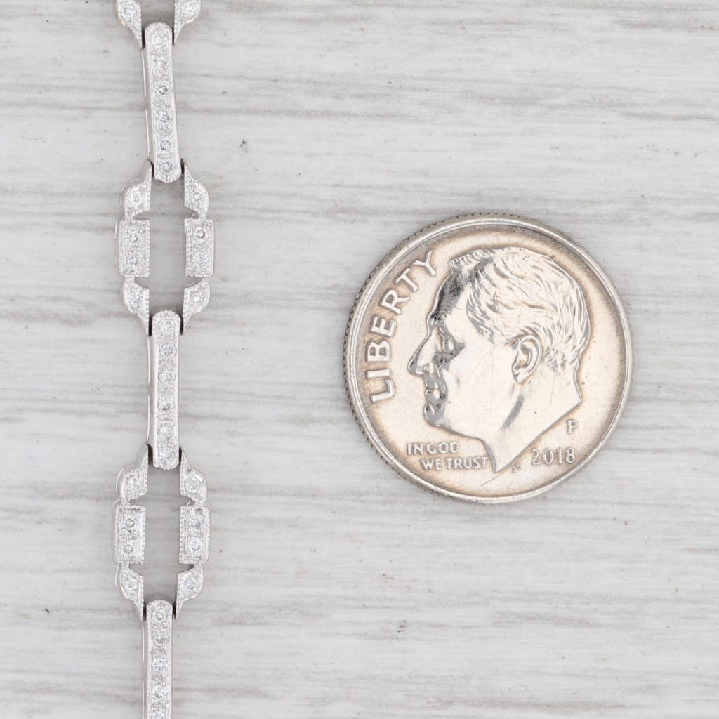 0.48ctw Diamond Tennis Bracelet in 18K White Gold - 6.75