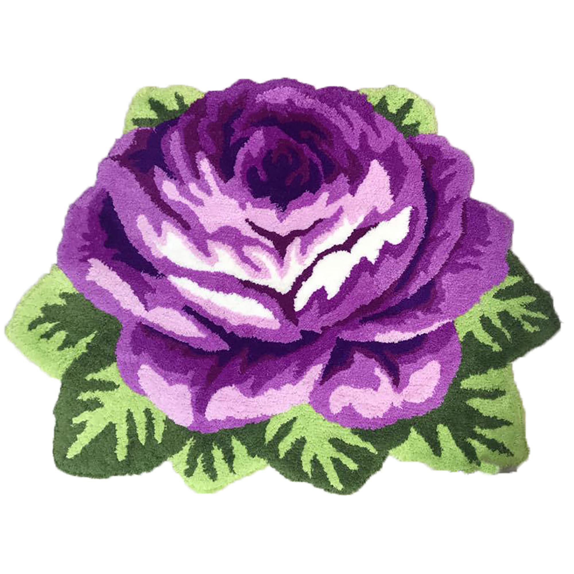 ABREEZE Soft Plush Area Rug - 24x31 Inch Purple Rose Washable Non-Slip Carpet for Bedroom, Living Room, Bathroom, Kitchen & Laundry | Indoor Outdoor Home Decor | Farmhouse Style Welcome Mat (Perfect for Cozy Spaces & High Traffic Areas)