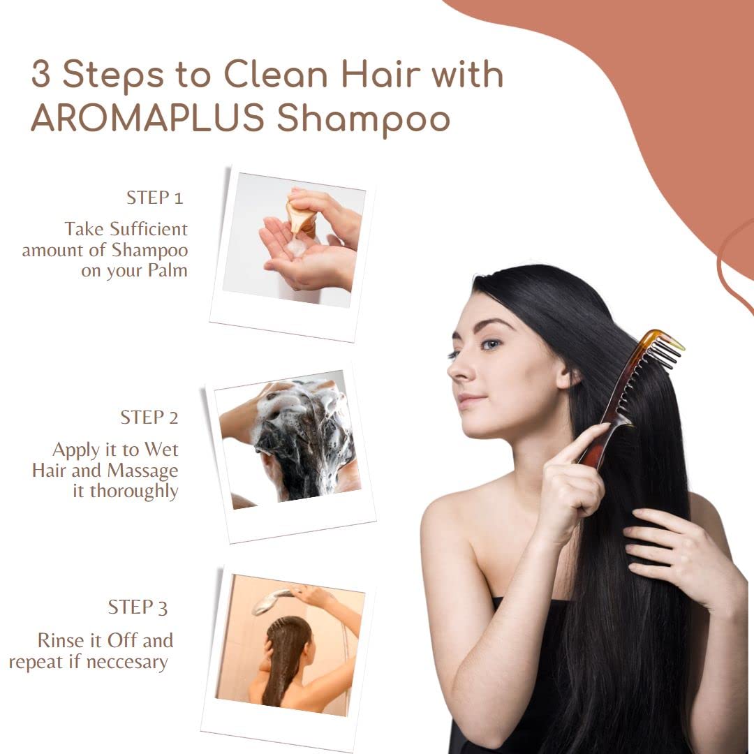 Aromaplus Herbal Amla & Blueberry Shampoo for Strong Thick Hair Growth | Strengthens Hair from Roots | 200ml X 2 Pack | Natural Hair Care for Daily Use & Scalp Nourishment