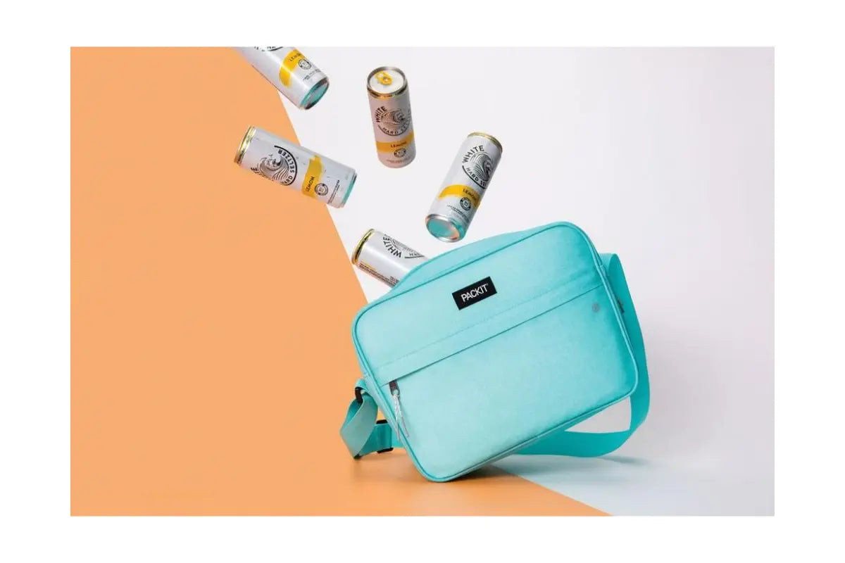 Packit Freezable Lunch Box Cooler Bag - Insulated Reusable Zuma Lunch Tote for Work, School & Picnics - Mint Green