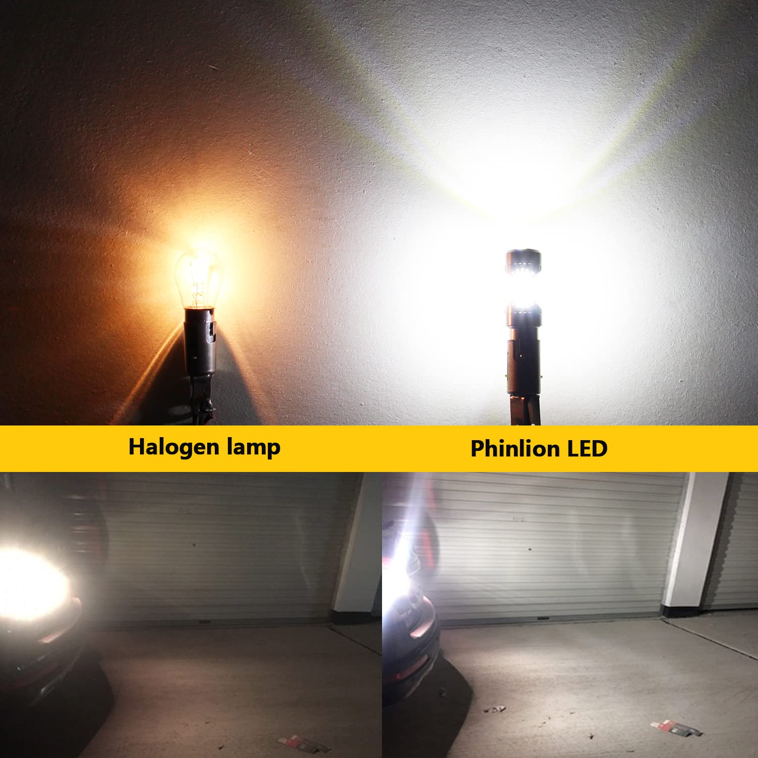 PHINLION 1157 6000K White LED Bulbs - 3200 Lumens Super Bright P21/5W 2057 2357 7528 3030 30-SMD LED Replacement for Car Brake Tail & Reverse Lights (Pack of 2) - Perfect for Night Driving & Enhanced Vehicle Safety