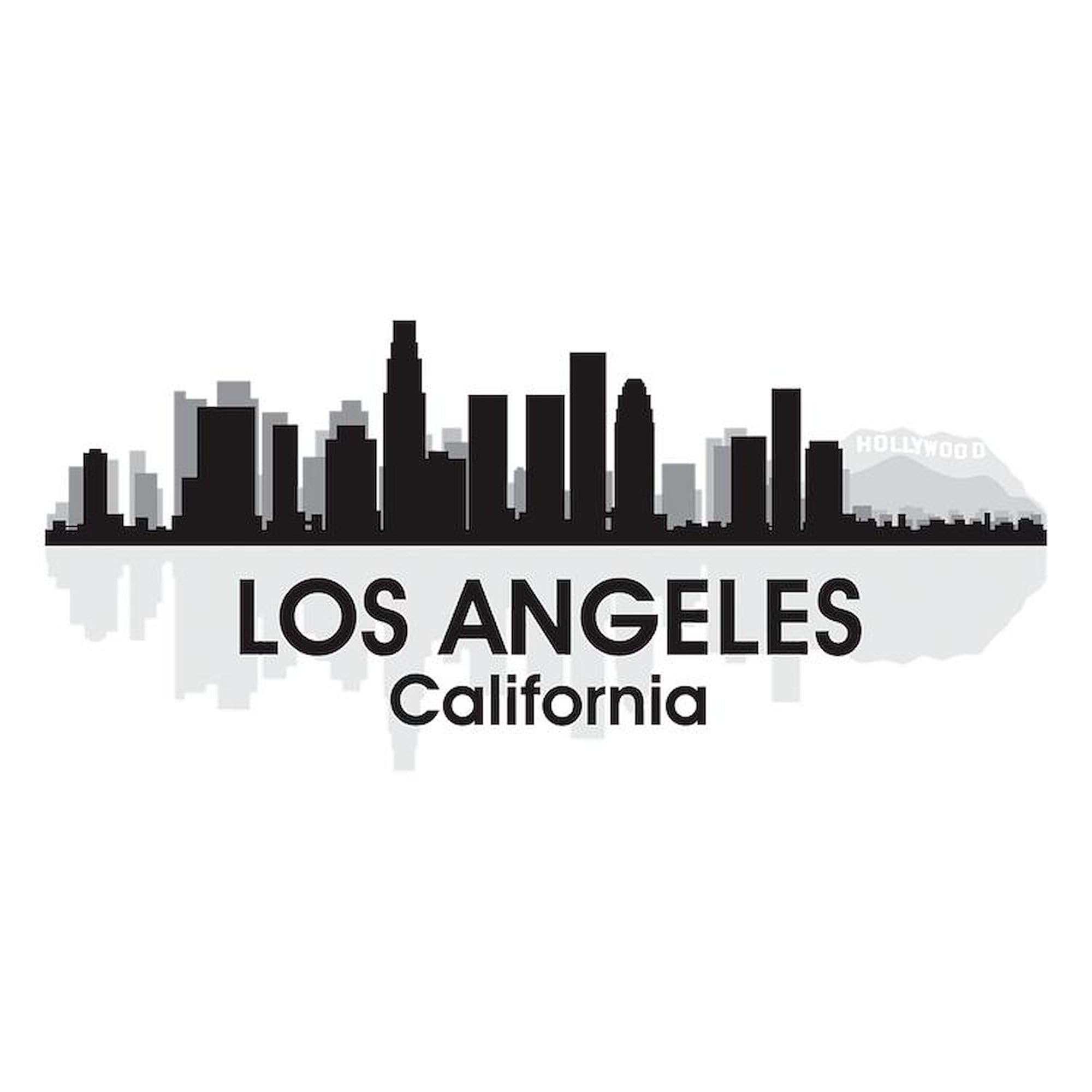 Los Angeles Skyline Square Car Magnet 3