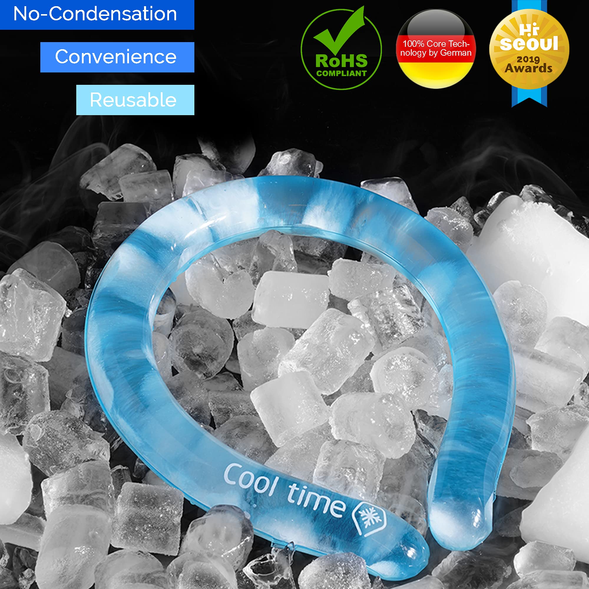 Cooling Neck Wrap for Summer - 3 Pack Reusable Ice Gel Neck Tubes | Hands-Free Cooling Relief for Hot Weather, Hot Flashes & Fever | Perfect for Outdoor Sports, Gardening & Heat Stress Relief