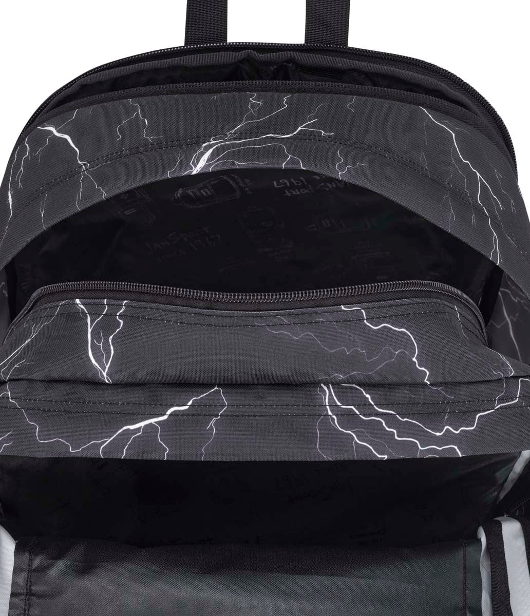JanSport Big Student Backpack with Electric Bolts Design - Durable School Backpack for College & High School Students - Perfect for Books, Laptop & Everyday Use