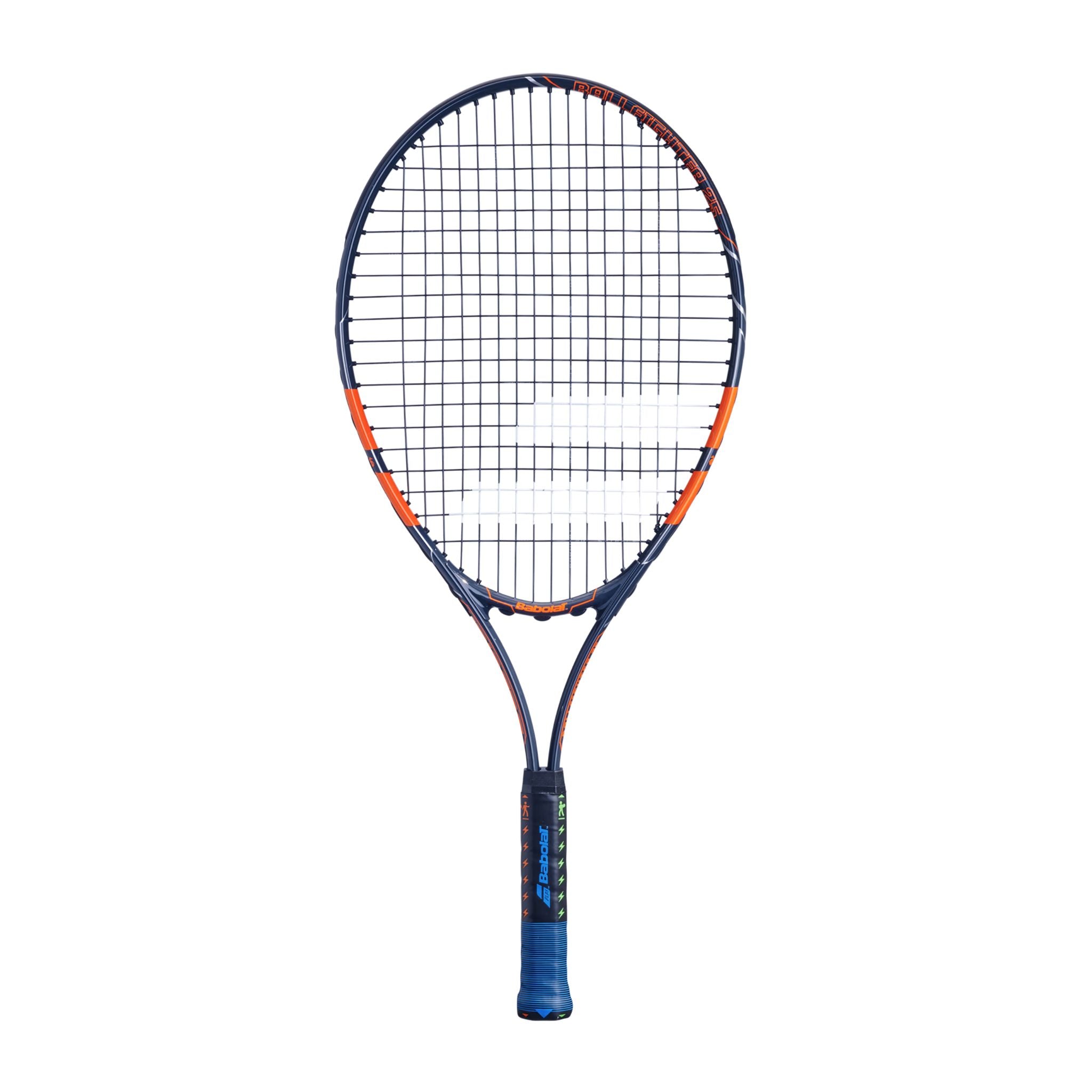 Babolat Ballfighter 25 Prestrung Junior Tennis Racquet for Kids - Lightweight Youth Tennis Racket [Black/Orange] - Perfect for Beginners & Junior Tennis Training