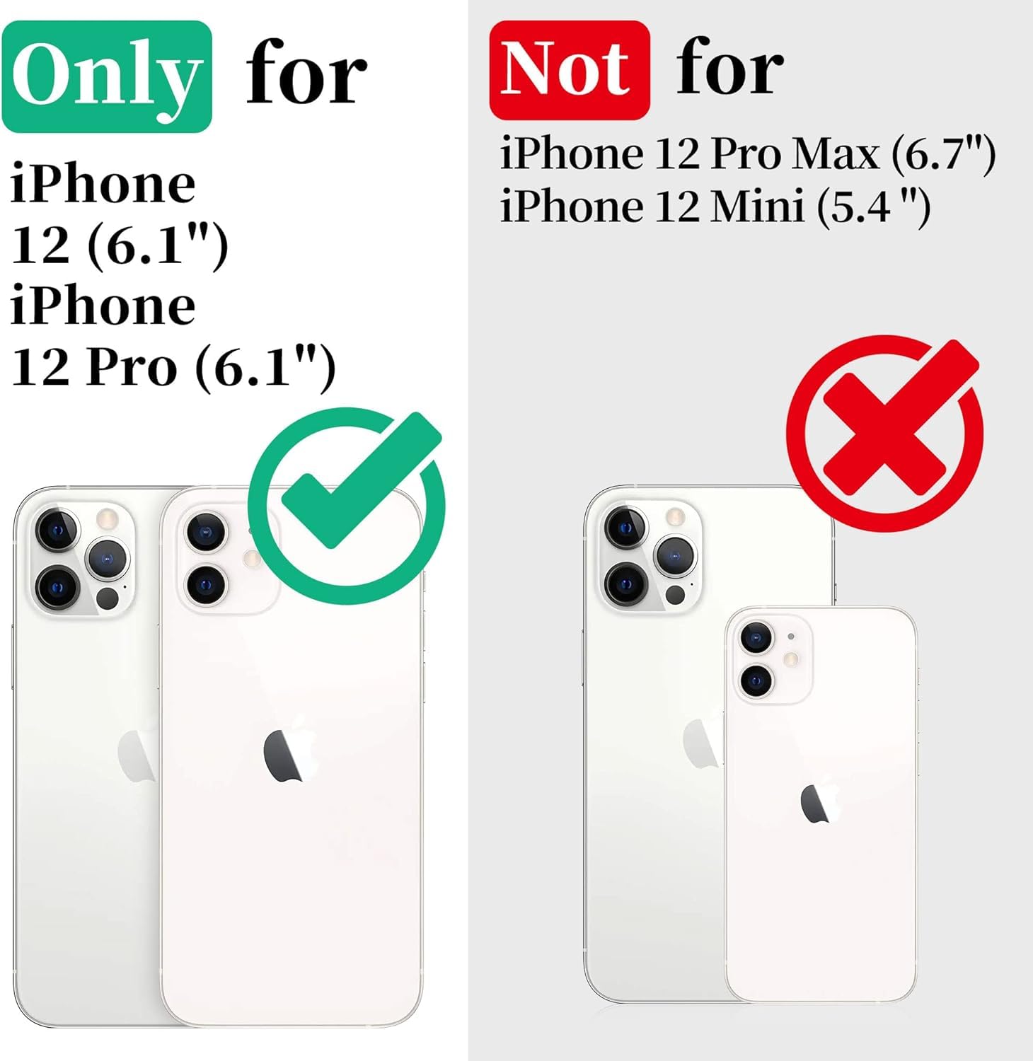 iPhone 12/12 Pro Waterproof Shockproof Case with Screen & Camera Protector - Heavy Duty 360° Full Body Protection, Dustproof Hard Bumper for Outdoor, Sports & Underwater Use