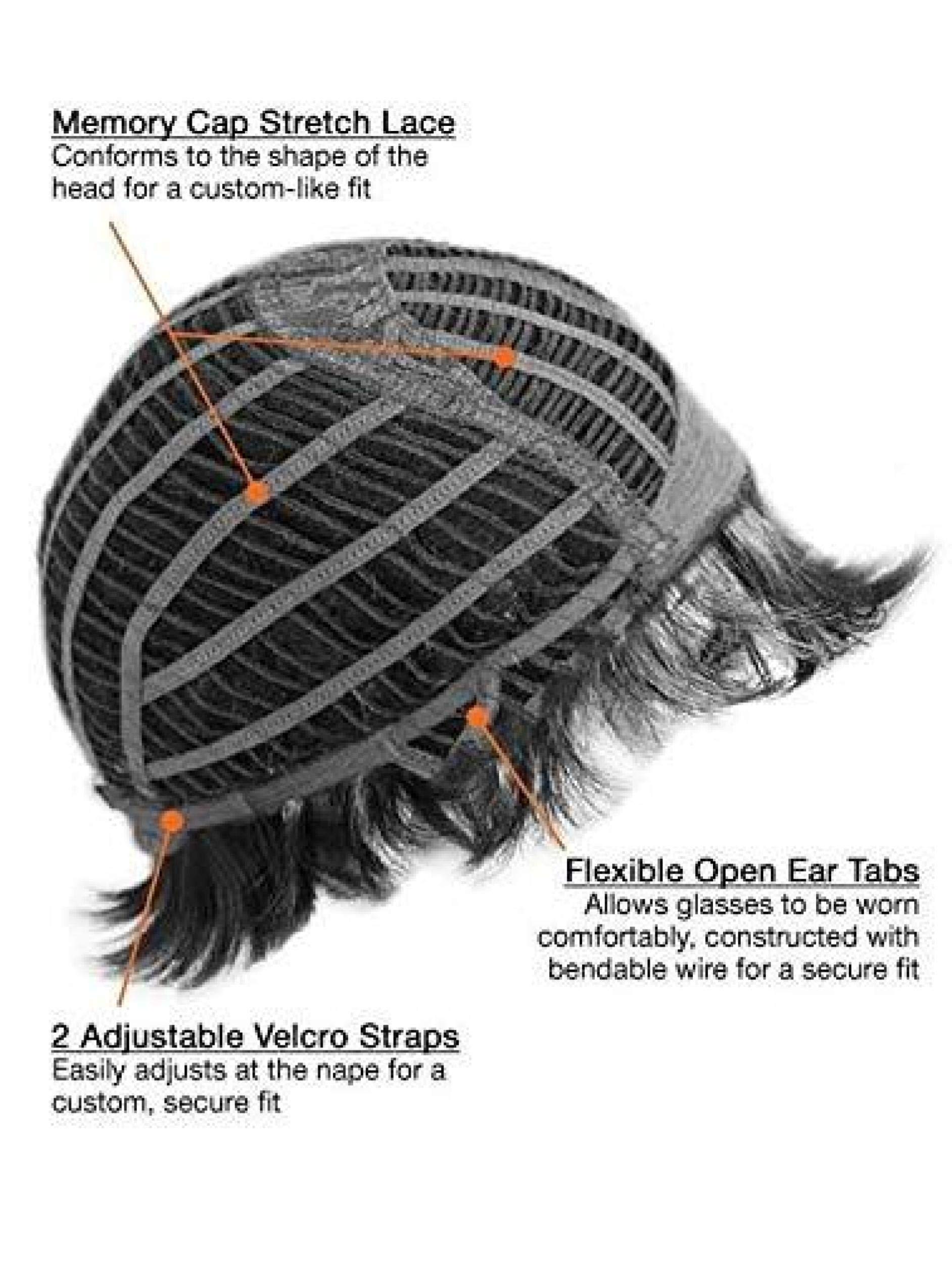 Raquel Welch Tress Wig Bundle - 5 Piece Set with Christy's Wigs Q&A Booklet, Wig Shampoo, Wig Cap & Wide Tooth Comb (Color: R4) | Perfect for Cosplay, Costume Parties & Everyday Hair Styling