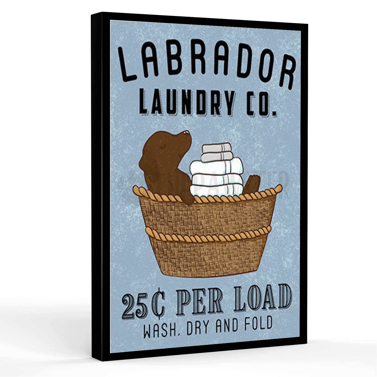 Farmhouse Bathroom Decor - Labrador Retriever Laundry Wall Art, Chocolate Lab Print, Dog Room Sign, Vintage Poster - 12