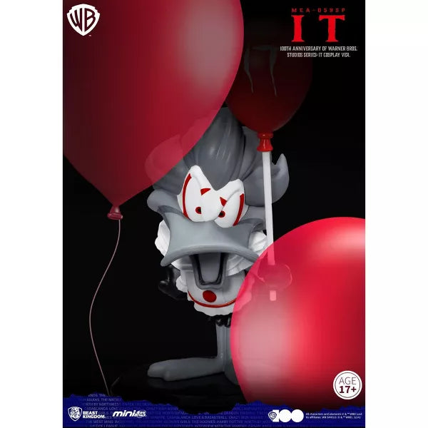 Warner Bros. 100th Anniversary Collectible IT Pennywise Figure - Official Movie Merchandise for Horror Fans & Collectors - Perfect for Display, Gifts, and Halloween Decor