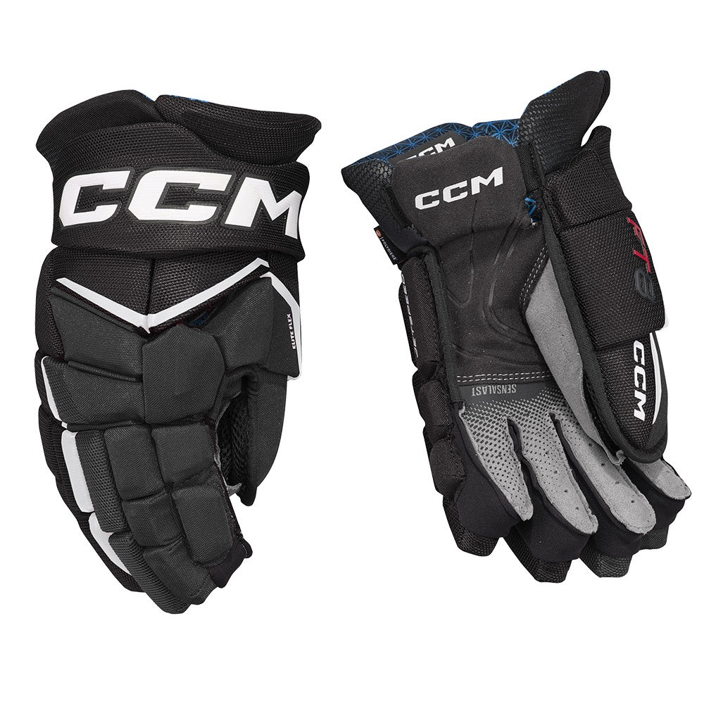 CCM Jetspeed FT8 Senior Ice Hockey Gloves - Protective Hockey Gear for Men & Women - Perfect for Games, Practices & Competitive Play