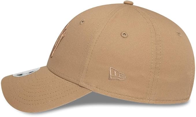 New York Yankees New Era 9Forty Essential Camel Baseball Cap for Women - Adjustable Snapback Hat for Baseball Fans, Streetwear & Outdoor Activities