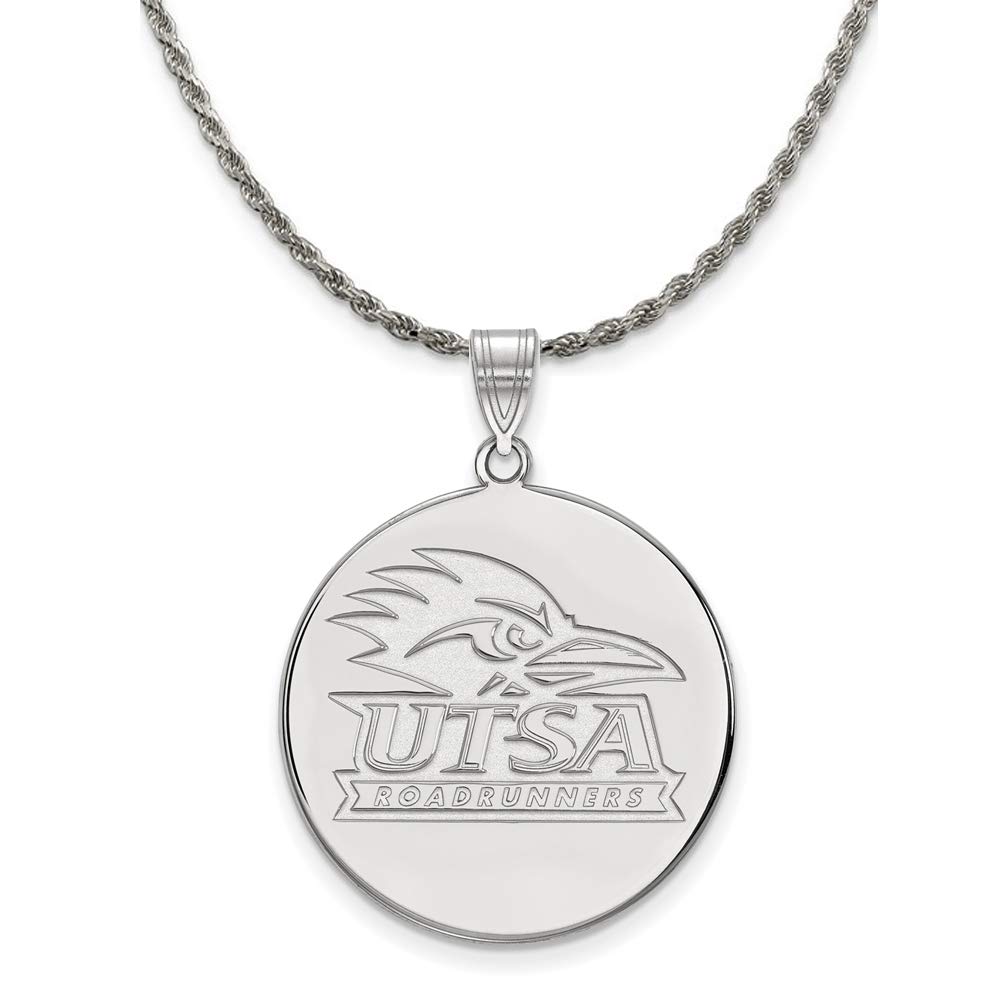 UTSA Black Bow Silver Pendant Necklace for Graduation Gifts
