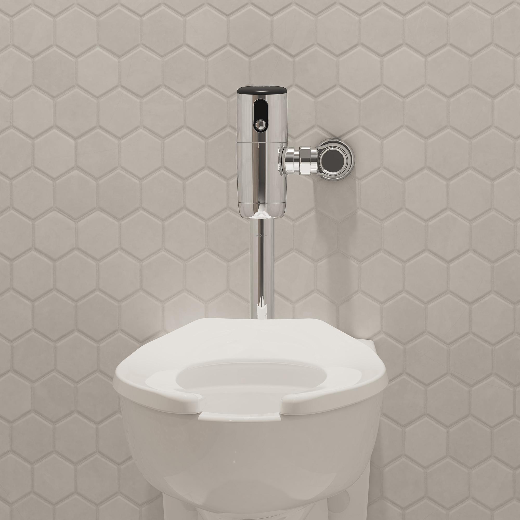 American Standard Afwall 1.1 GPF Wall Mounted Elongated Toilet with Back Spud - Water Efficient White Flushometer Bowl (Seat Not Included) - Perfect for Commercial Restrooms & Public Washrooms