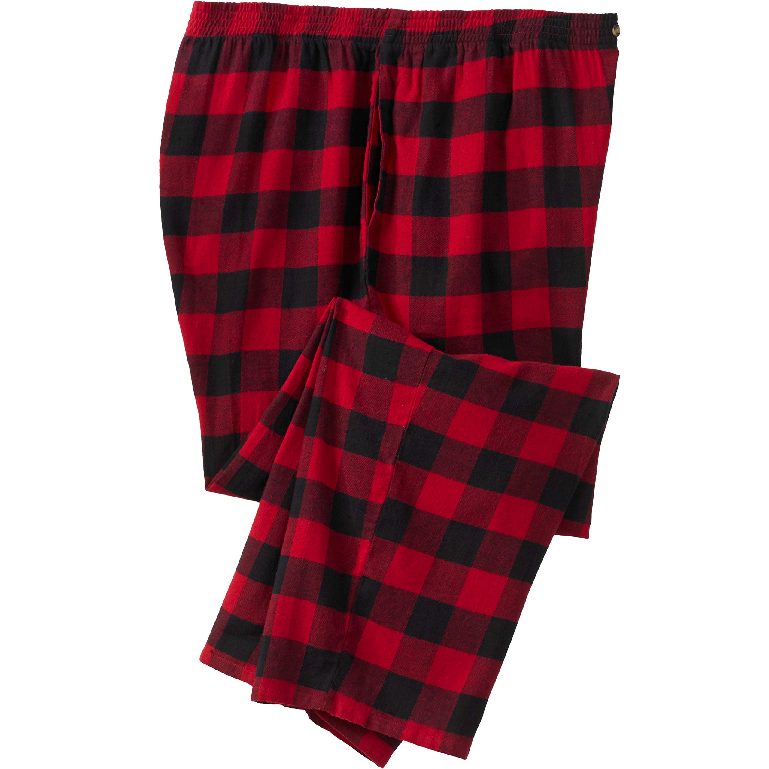 **KingSize Men's Big & Tall Flannel Plaid Pajama Pants - Soft & Warm Sleepwear for Winter Nights, Lounging at Home**