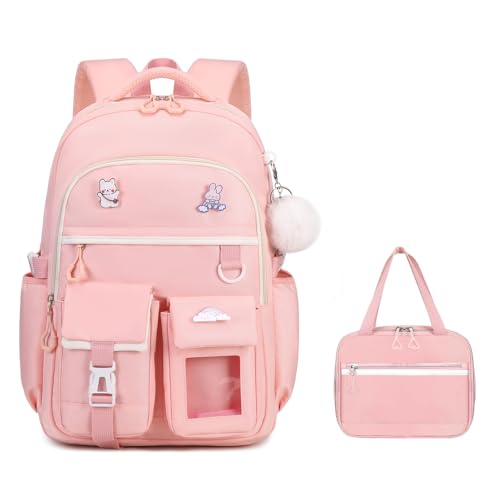 2pcs Set(lunch Bag)-pink and Beige