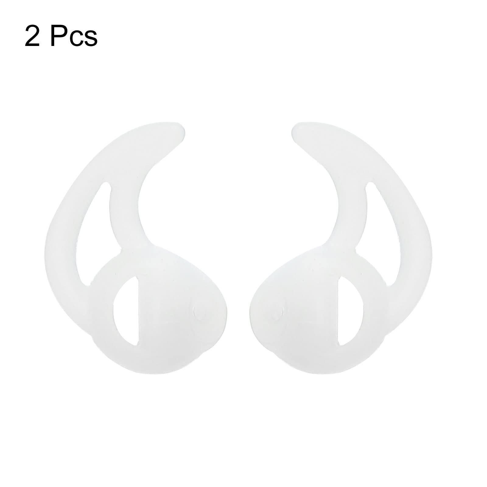 Meccanity Silicone Fin Earbuds for Radio Earpiece - Replacement Earpiece Tips for Coil Tube Headsets (2 Pair Small Fin, White) - Secure Fit for Police, Security & Communication Professionals During Field Operations