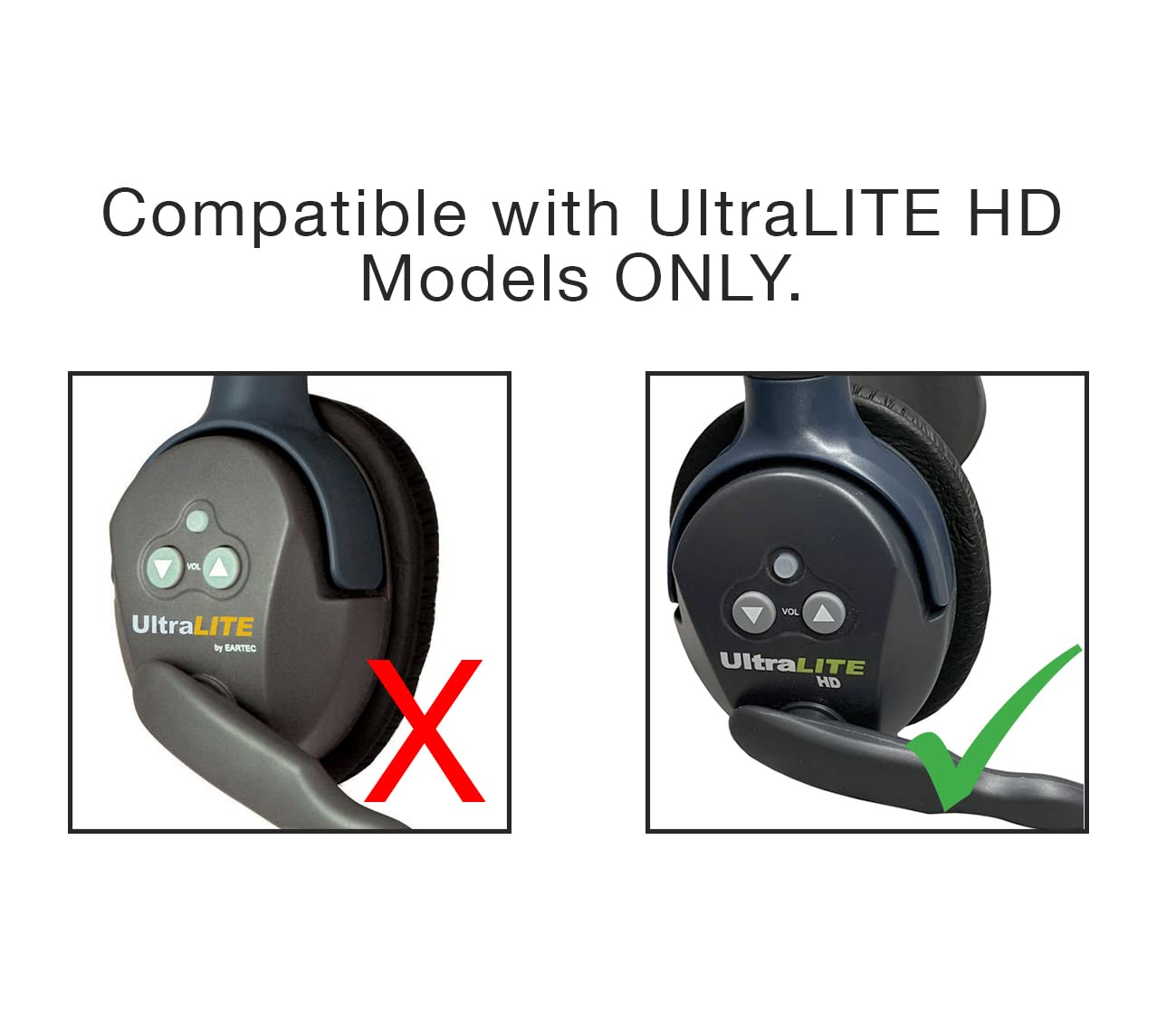 EARTEC ULDM-HD Ultralite HD Dual Ear Wireless Headset - Full Duplex Communication with Rechargeable Battery for Construction, Security & Event Teams