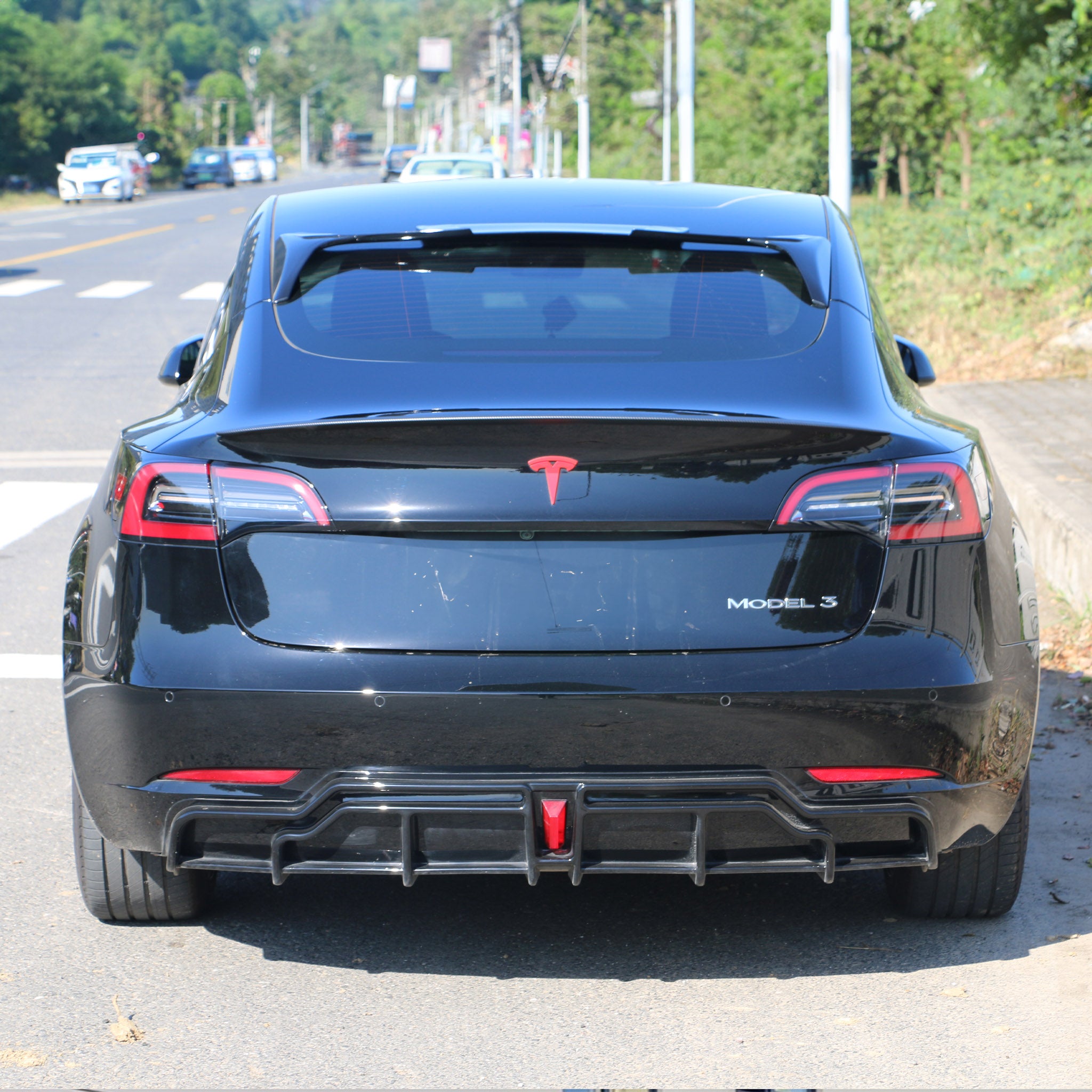 Tesla Model 3 Body Kit (9 Pcs) - ABS Sport Upgrade for Style & Performance - Compatible with 2017-2023 Models - Enhance Your Car's Aerodynamics & Appearance for Street Racing & Car Shows