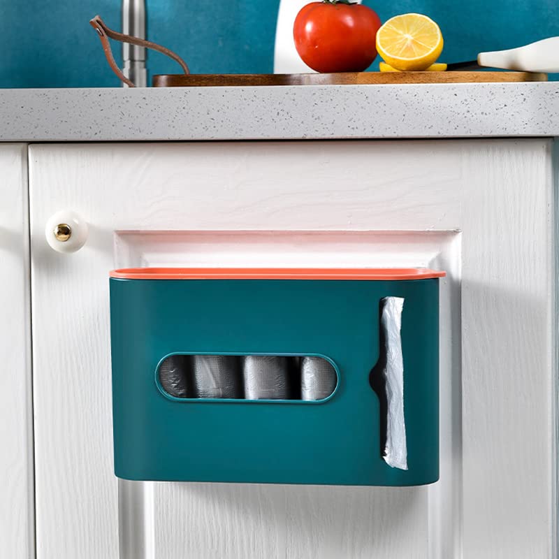 VALINK Wall-Mounted Plastic Bag Dispenser & Storage Box - Kitchen & Bathroom Organizer for Trash Bags, Shopping Bags, and Household Essentials