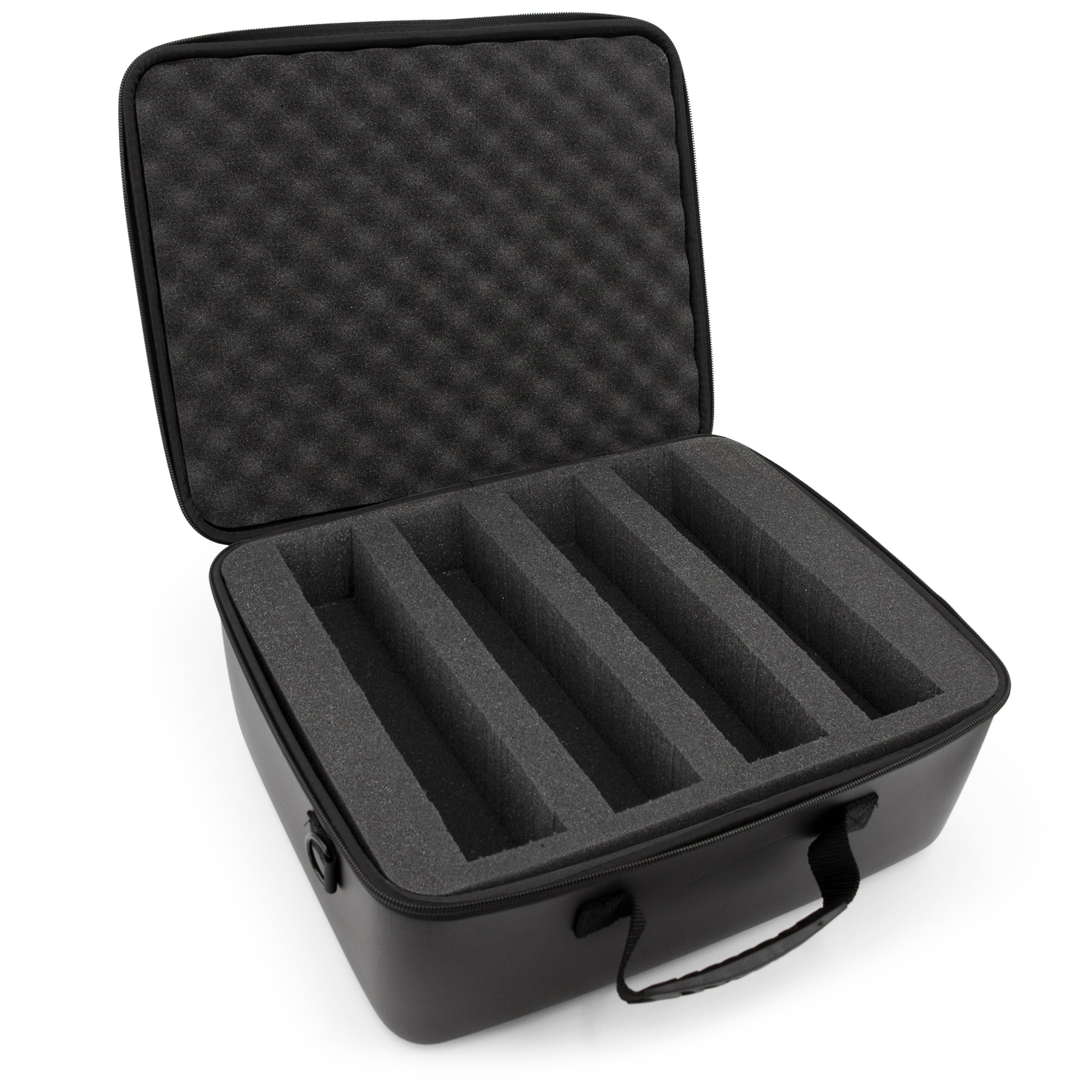 CASEMATIX Wireless Microphone Case with Custom Foam Insert - Compatible with Sennheiser & Shure Wireless Mic Systems (8 Mics + Receivers) - Perfect for Live Performances, Studio Recording & Travel Protection
