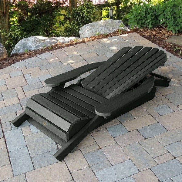 Hamilton Outdoor Folding & Reclining Adirondack Chair - Portable Patio Lounge Chair for Backyard, Poolside & Beach - Weather-Resistant Comfort for Relaxing Outdoors