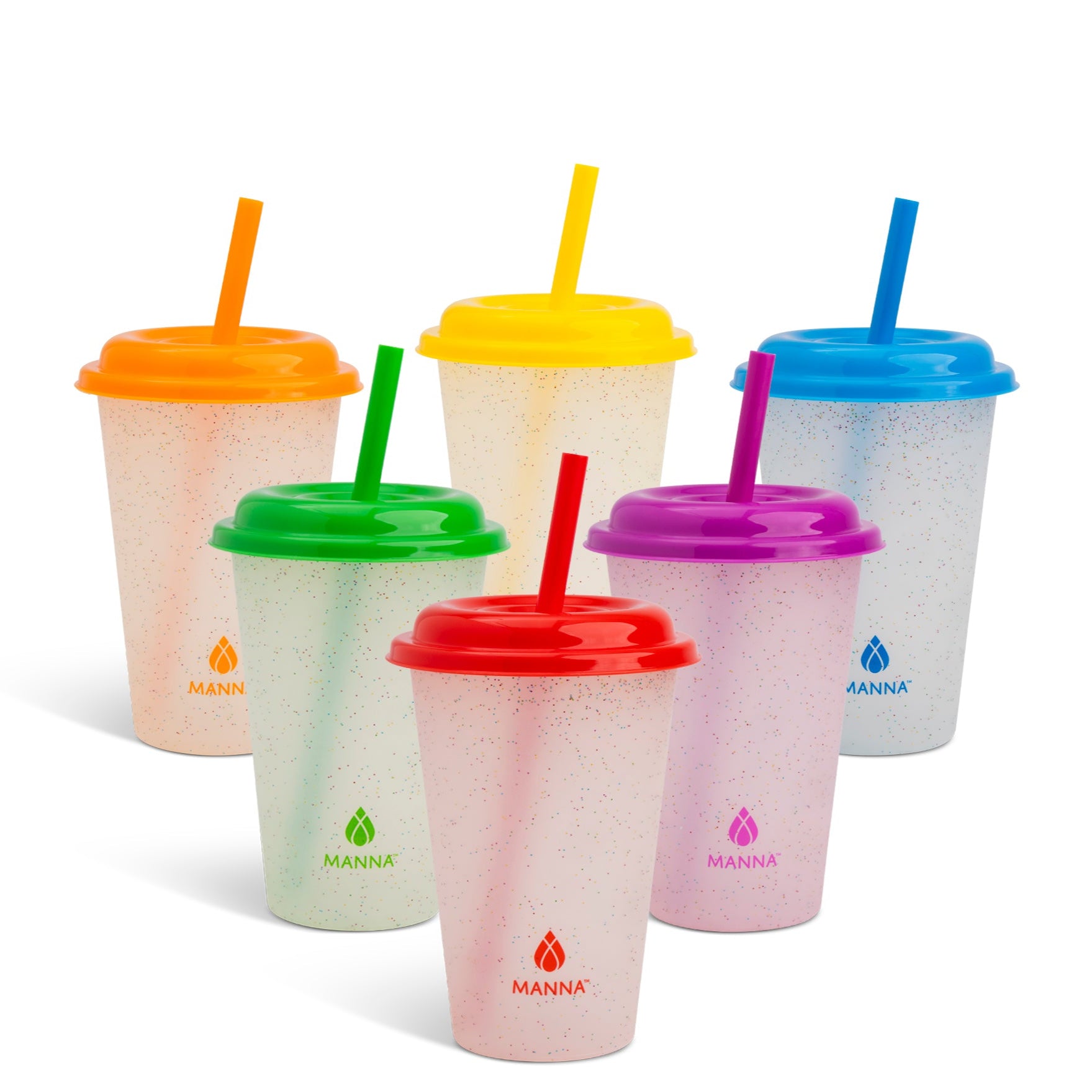 6-Piece Kids Glitter Color Changing Cup Set - Fun & Safe for Parties, Birthdays, and Everyday Use - BPA-Free Plastic Tumblers for Boys & Girls