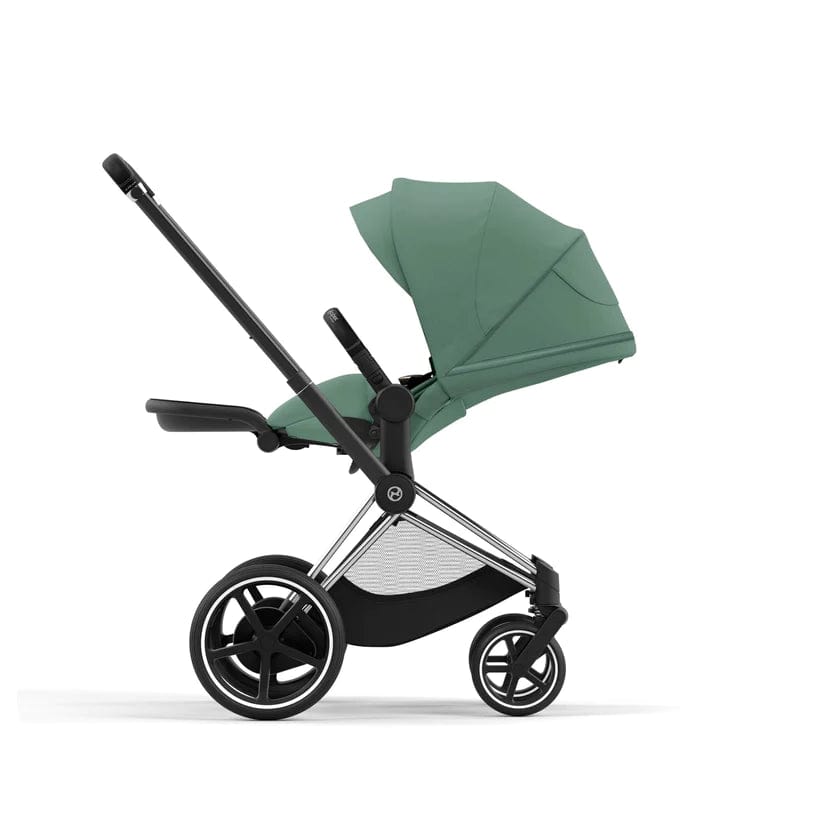Cybex ePriam 2 Complete Stroller - Lightweight Chrome & Black Baby Stroller for Newborns to Toddlers | Perfect for City Walks, Shopping & Travel