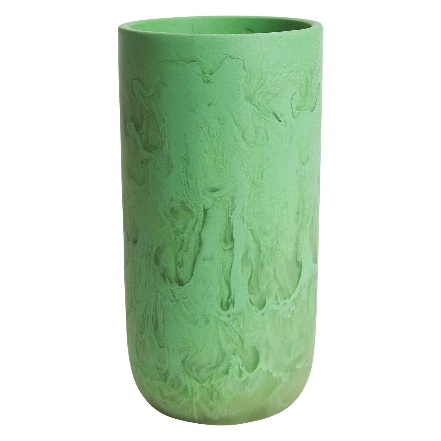 Kalinda Vase - Handcrafted Emerald Green Glass Vase for Home Decor, Wedding Centerpieces & Floral Arrangements