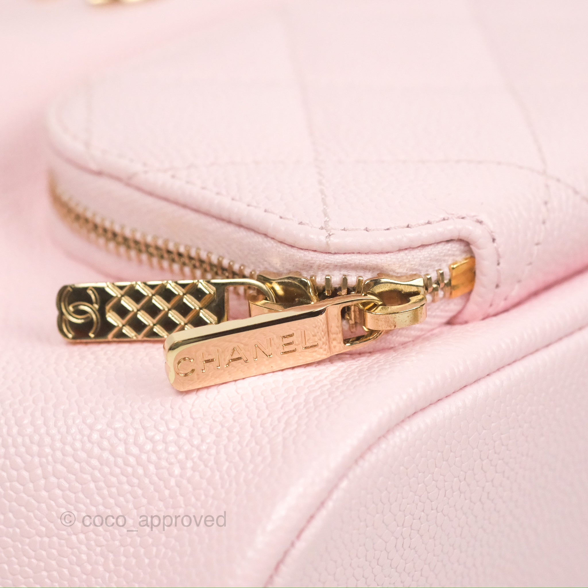 Chanel Business Affinity Drawstring Bucket Bag in Light Pink Caviar Leather with Gold Hardware - Perfect for Work, Travel & Everyday Luxury
