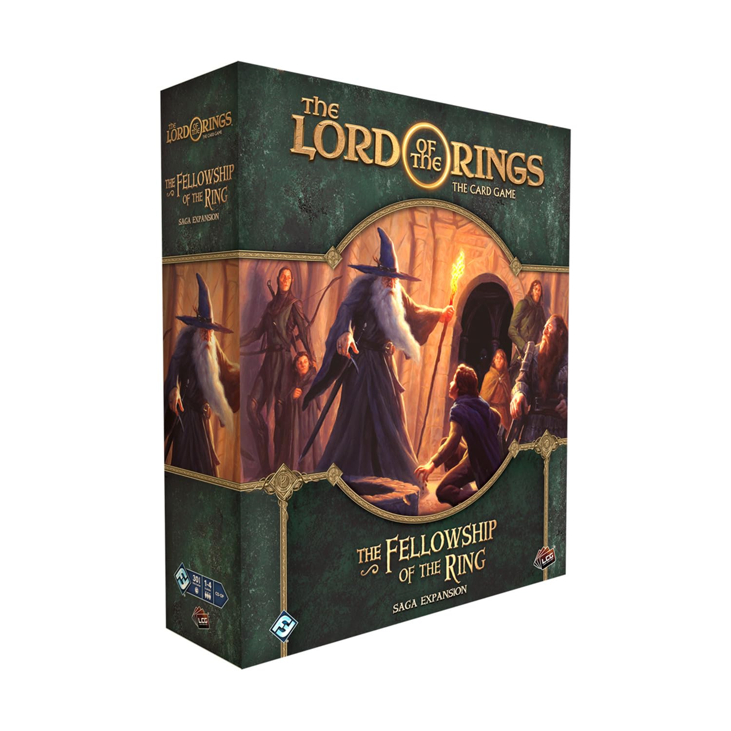 The Lord of the Rings: The Card Game - The Fellowship of the Ring SAGA EXPANSION | Cooperative Adventure Board Game | Strategy Card Game for 1-4 Players Ages 14+ | 30-120 Min Playtime | Fantasy Flight Games | Perfect for Game Nights & Tolkien Fans