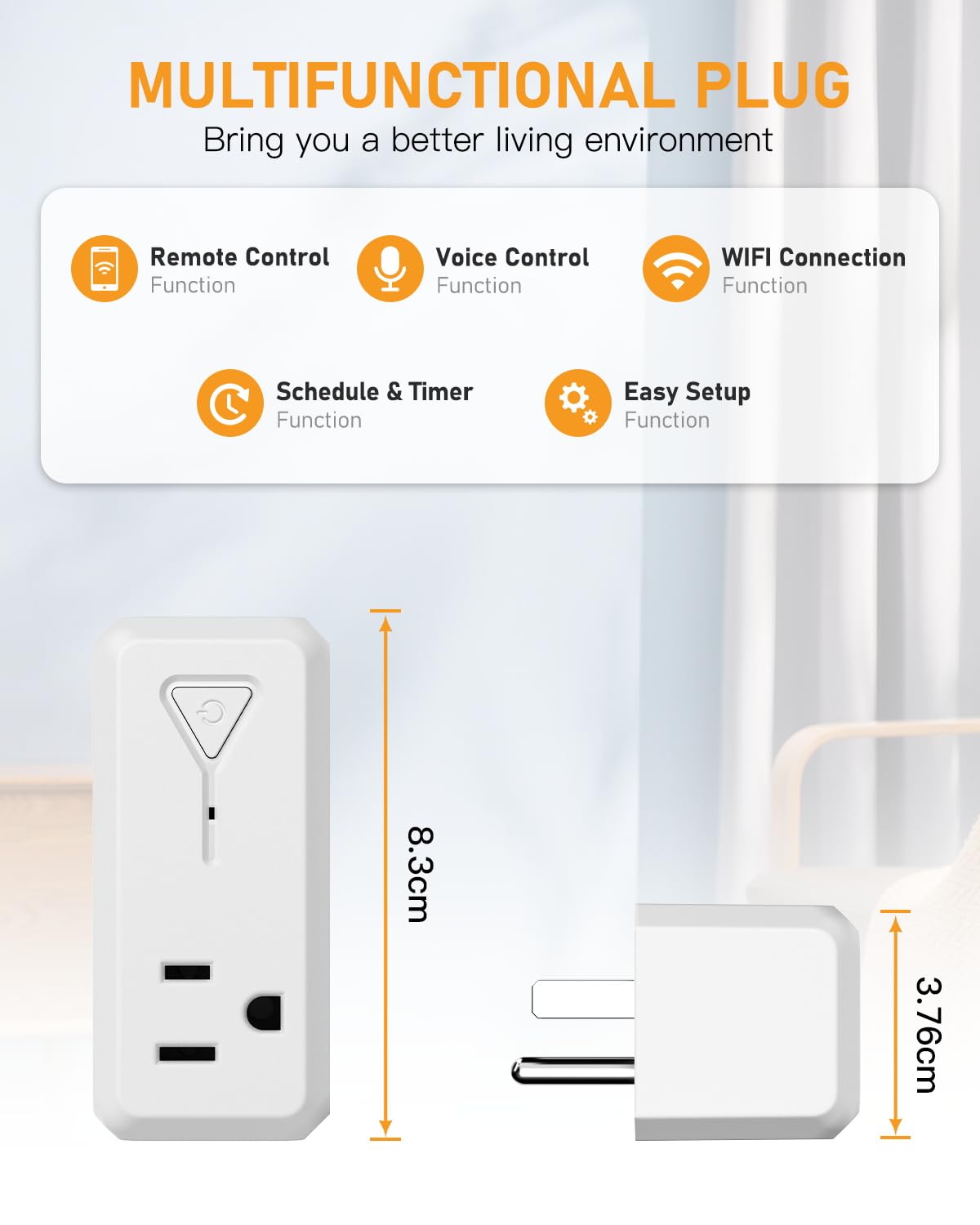 GreenSun Smart Plug Outlet - WiFi Enabled Smart Socket Works with Alexa & Google Home | Voice Control, Remote Access & Timer Function | Perfect for Home Automation, Smart Lighting & Appliance Control