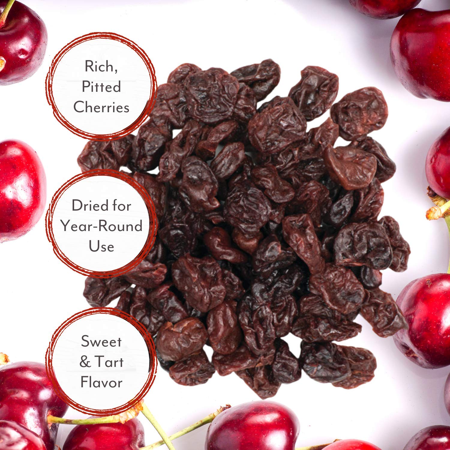 Premium Dried Cherries by Roland Foods | 16oz Resealable Bag | USA-Grown Sweet Cherries | Perfect for Baking, Snacking & Trail Mixes