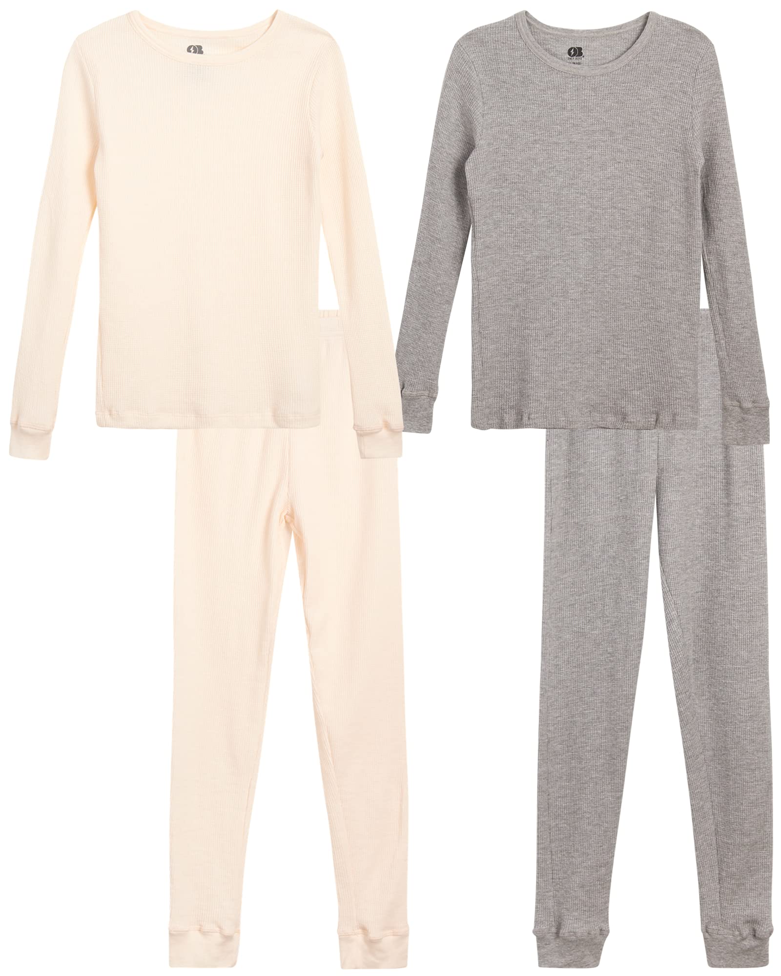 Boys' Thermal Underwear Set - 2 Piece Waffle Knit Long Johns for Winter (Size 12T-24M) | Warm Base Layer for Cold Weather & Outdoor Activities