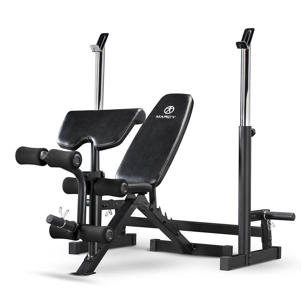 Marcy Deluxe Olympic Weight Bench MWB-838 - Heavy Duty Adjustable Workout Bench for Home Gym Strength Training - Perfect for Weightlifting, Bodybuilding & Fitness Enthusiasts