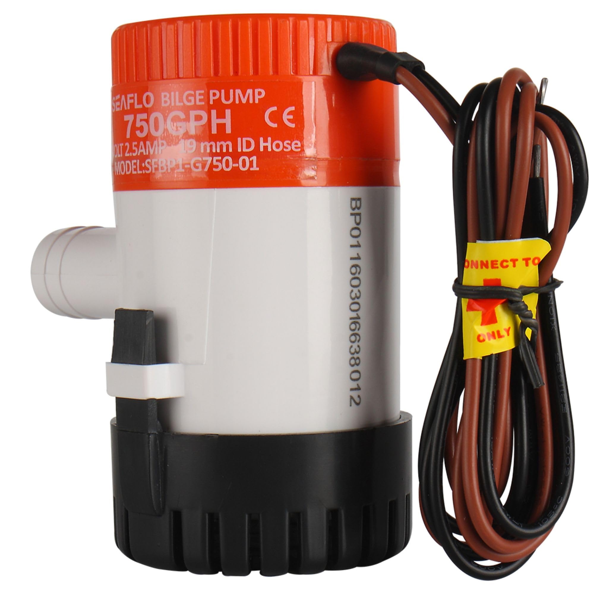 SEAFLO 750 GPH Electric Marine Bilge Pump - Automatic Boat Bilge Water Removal System for Yachts, Fishing Boats & Sailboats