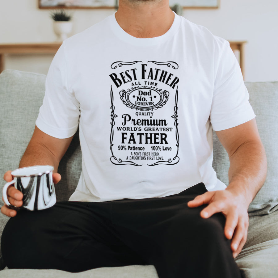Best Dad Bottle T-Shirt - Funny Father's Day Gift for Beer Lovers - Perfect for BBQ, Parties & Casual Wear
