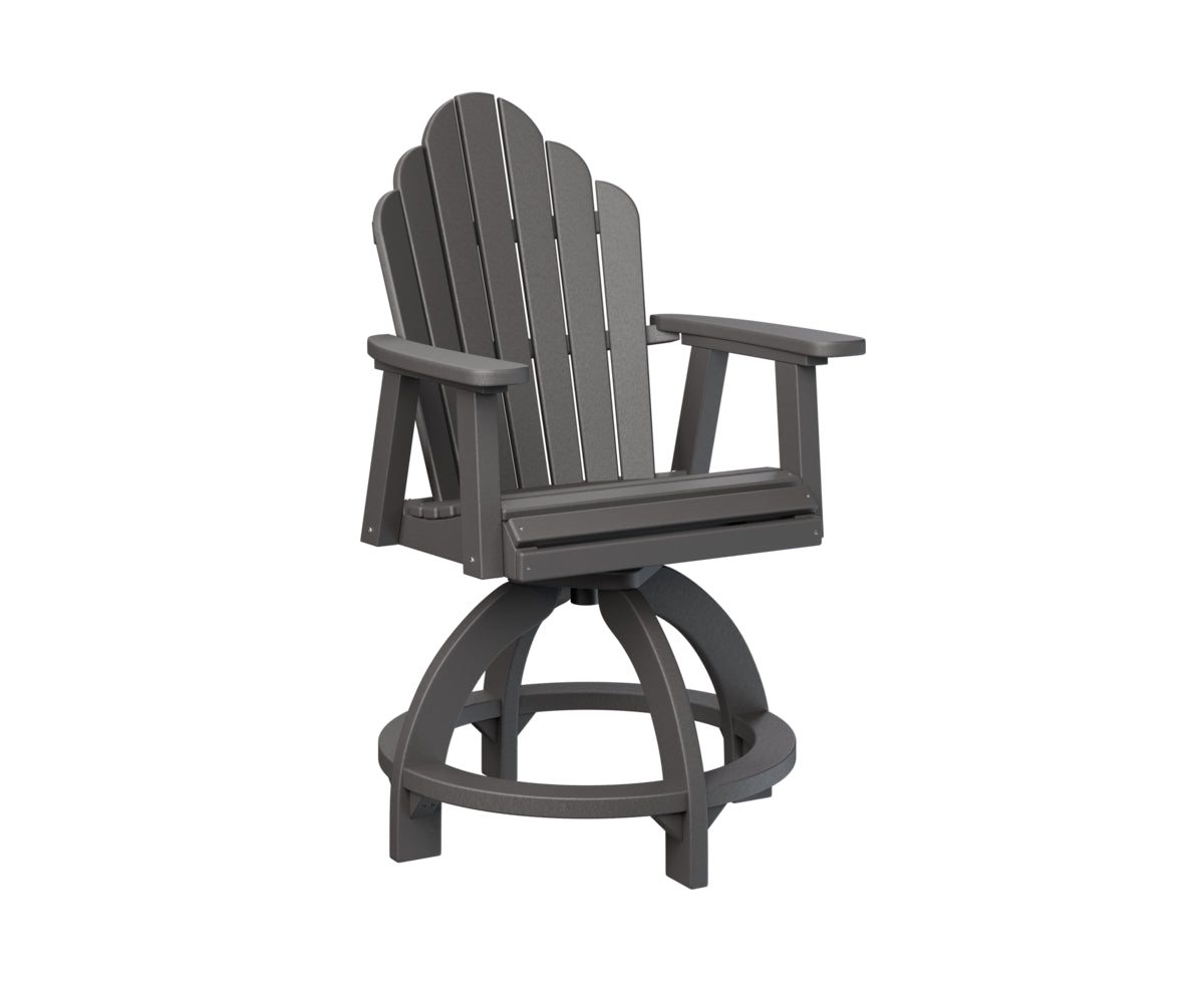 Berlin Gardens Cozi Back Swivel Counter Chair - Adjustable Height Bar Stool with Padded Seat for Kitchen Island, Breakfast Nook & Home Bar - Comfortable Modern Dining Furniture