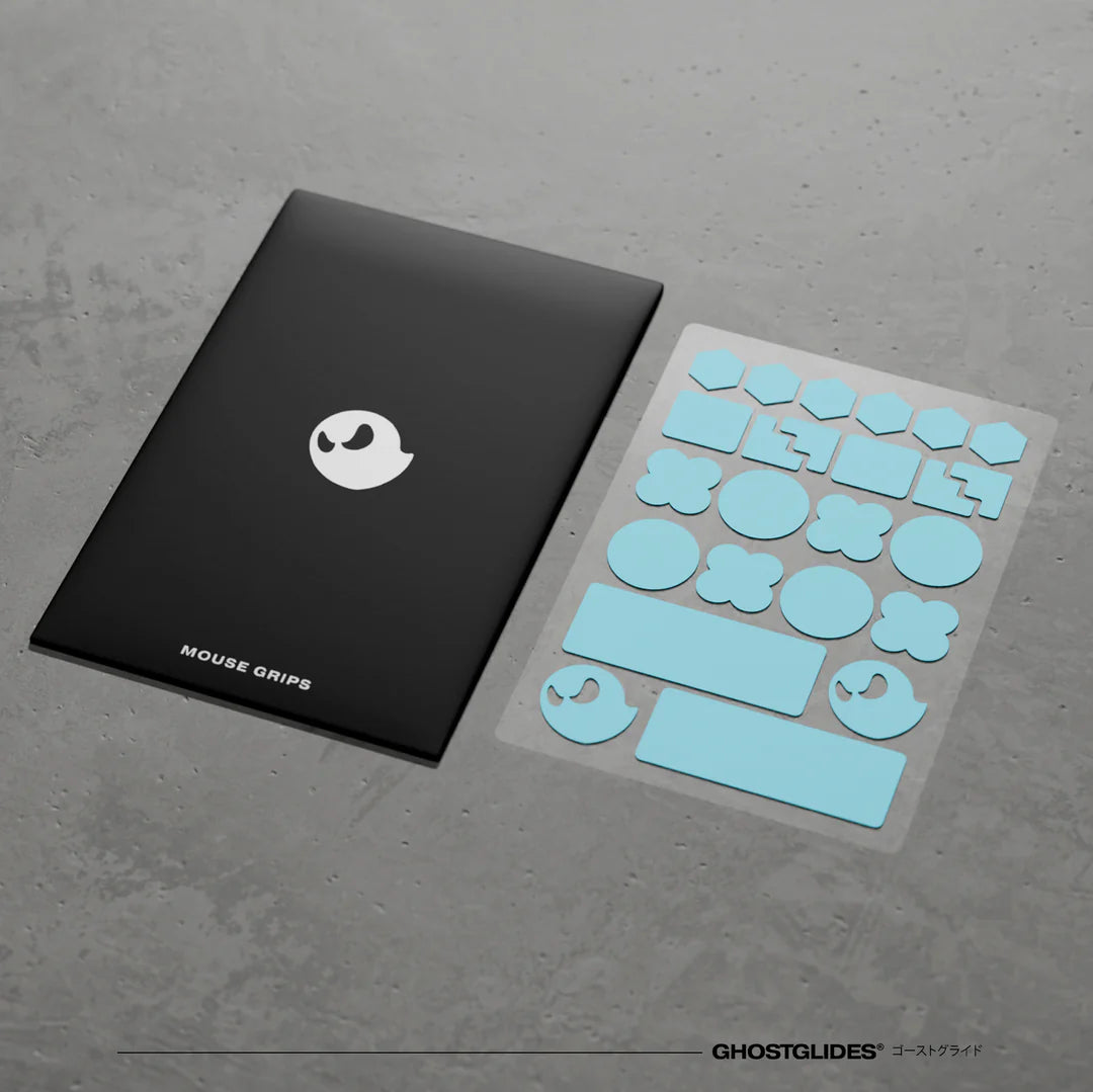 GHOSTGLIDES GHOSTGRIPS Mouse Grips - Non-Slip Gaming Mouse Pads with Aqua Static Technology for Enhanced Control | Perfect for PC Gaming, Esports & Office Work