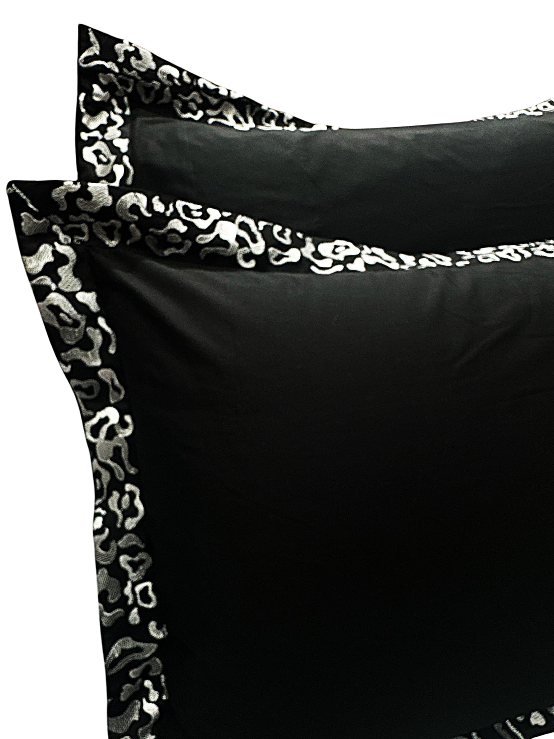 Premium 100% Cotton 3-Piece King/California King Duvet Cover Set - 210 Thread Count Embroidered Burbank Design (Black & White) for Luxury Bedroom Decor & Hotel Style Comfort