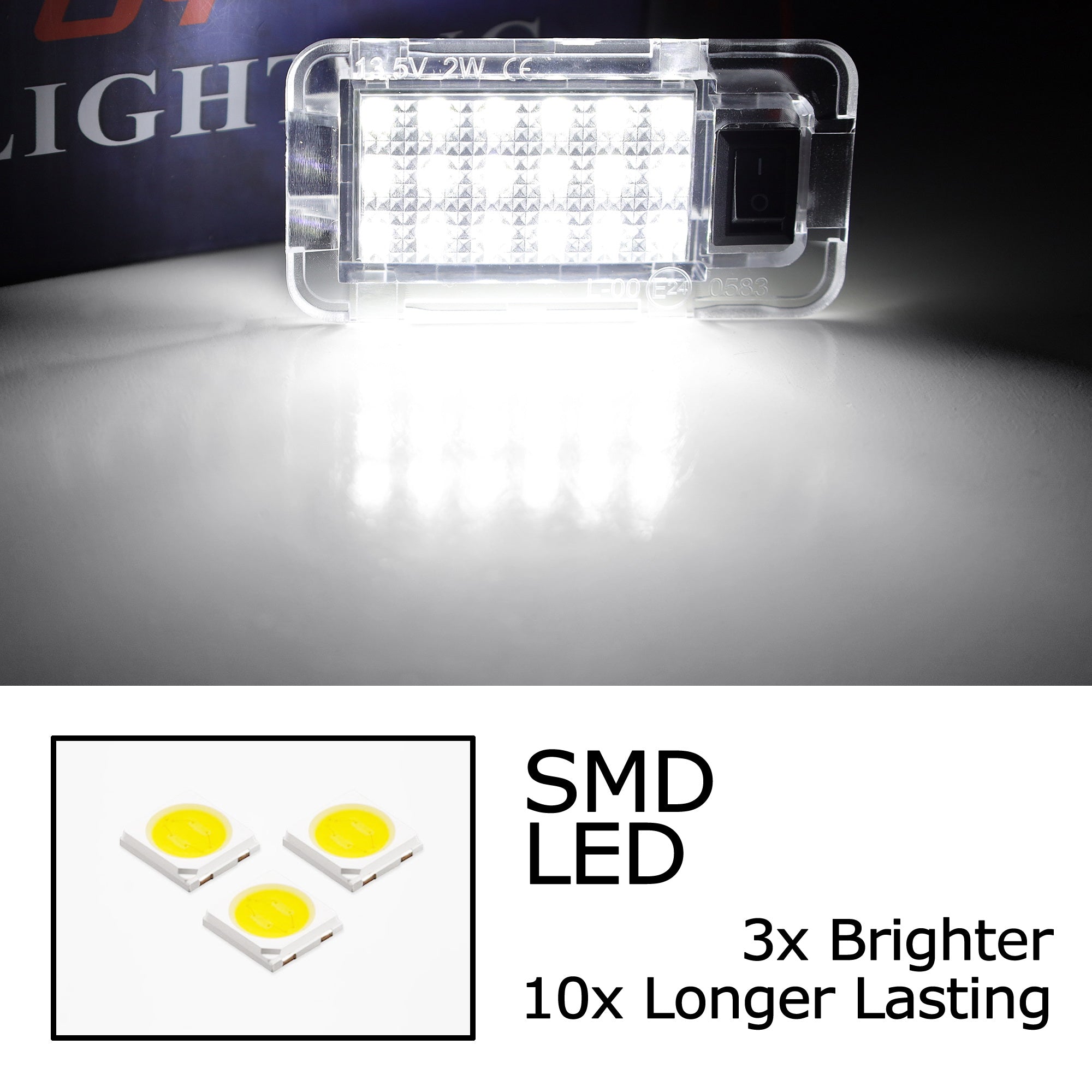 2W Super Bright White LED Trunk Cargo Light with Switch - Compatible with Toyota & Lexus Vehicles - Perfect for Nighttime Loading, Camping Gear Storage, and Roadside Emergencies