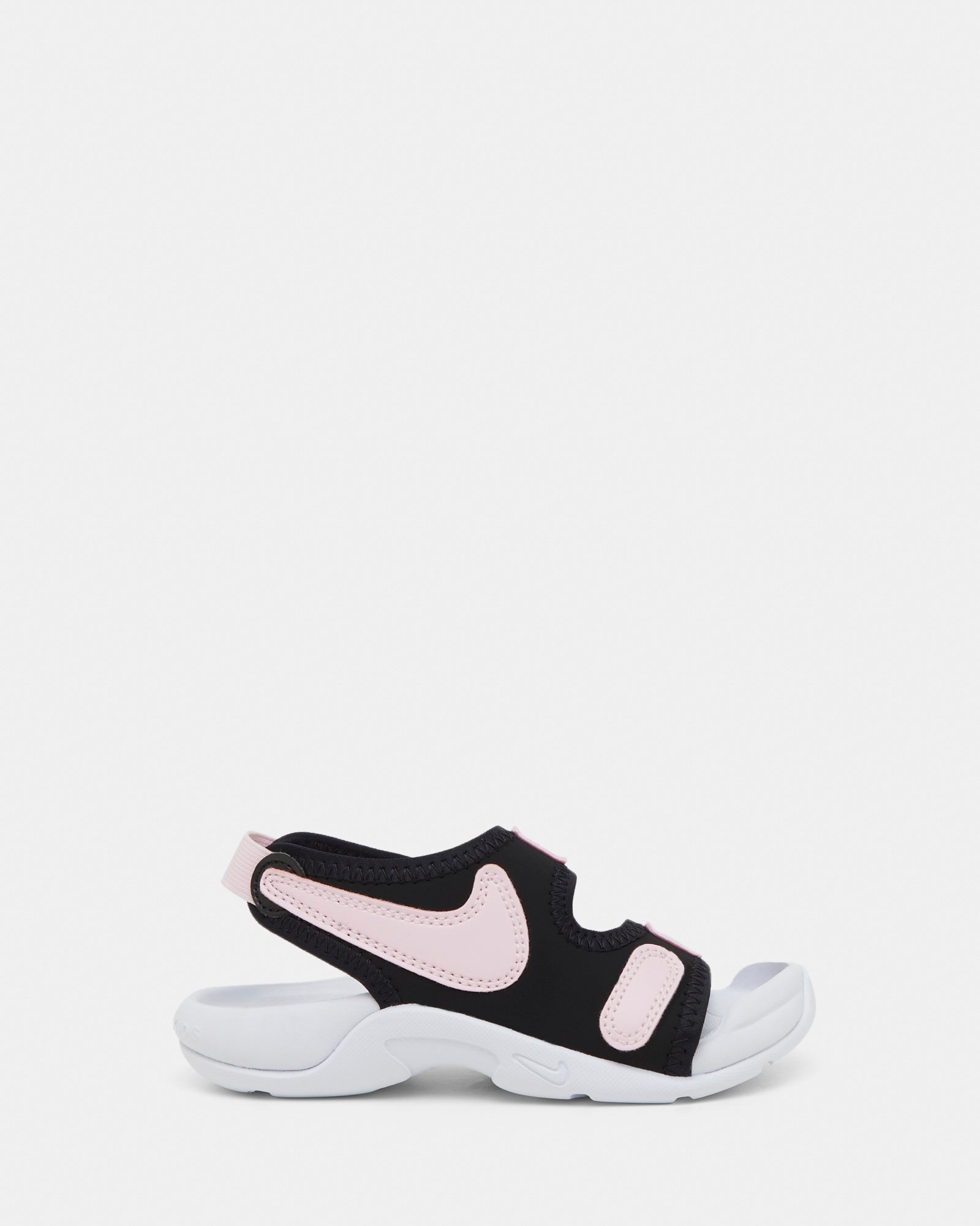 Sunray Adjust 6 Infant Shoes - Black/Pink Foam & White - Comfortable Baby Walking Shoes for First Steps, Outdoor Play & Special Occasions