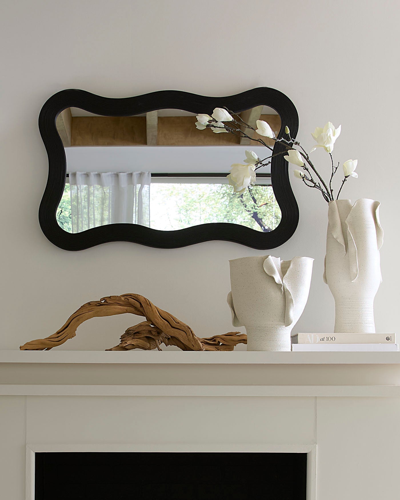 Dali Mirror Black - Modern Wall Mirror for Home Decor, Living Room, Bedroom & Bathroom | Elegant & Stylish Design for Any Space