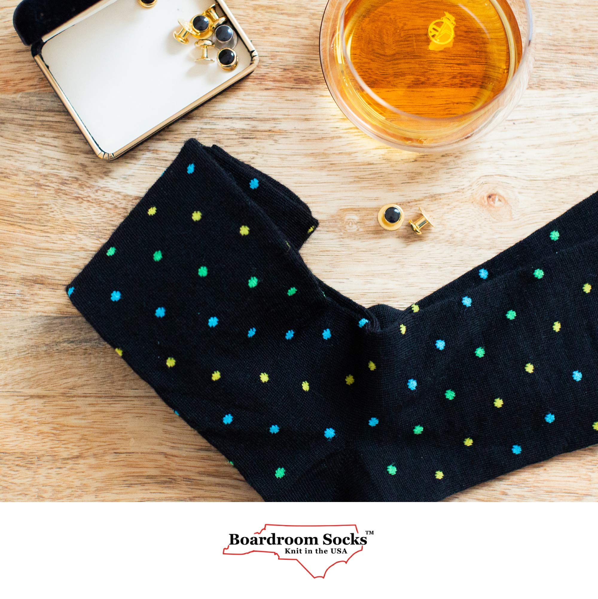 Premium Merino Wool Mid-Calf Dress Socks for Men - Breathable & Comfortable Patterned Socks for Business, Office & Formal Occasions