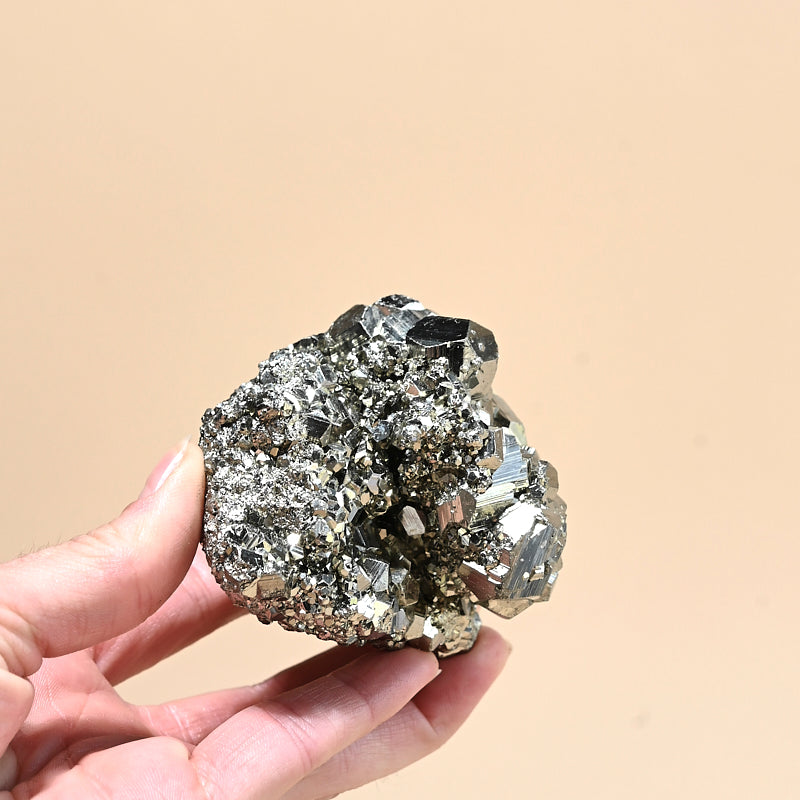 Natural Pyrite Cluster - 4 Inch Raw Mineral Specimen for Home Decor, Meditation & Crystal Healing | Perfect for Display, Gifts & Spiritual Practices