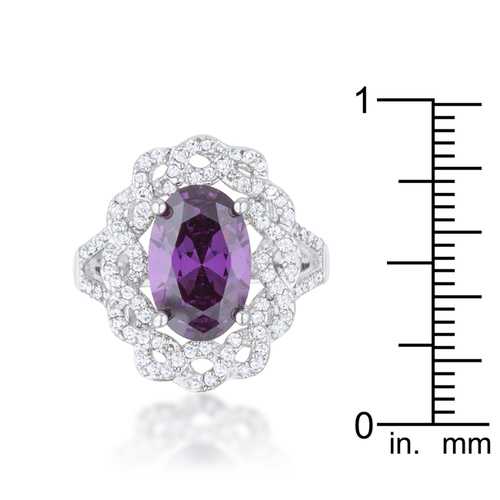 Natural Amethyst Oval Cut Classic Sterling Silver Ring for Women | Elegant Jewelry Gift for Birthday, Anniversary & Special Occasions