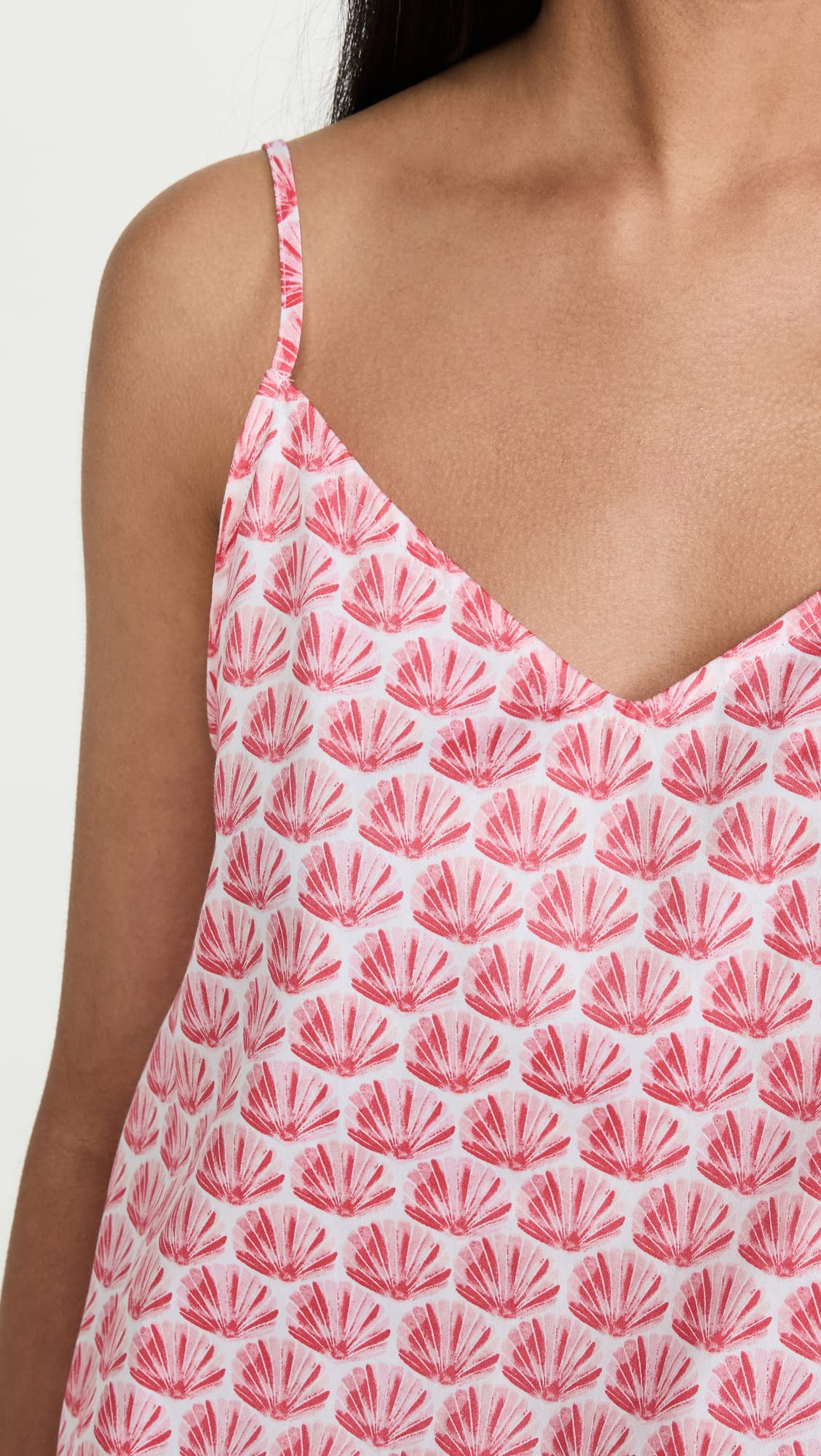 BedHead Pajamas Women's Sleepwear Set - Floral Seashell Print Tank Top & Cropped Pants, Soft Cotton Lounge Wear for Women, Size XL | Perfect for Relaxing at Home, Summer Nights & Gift Giving