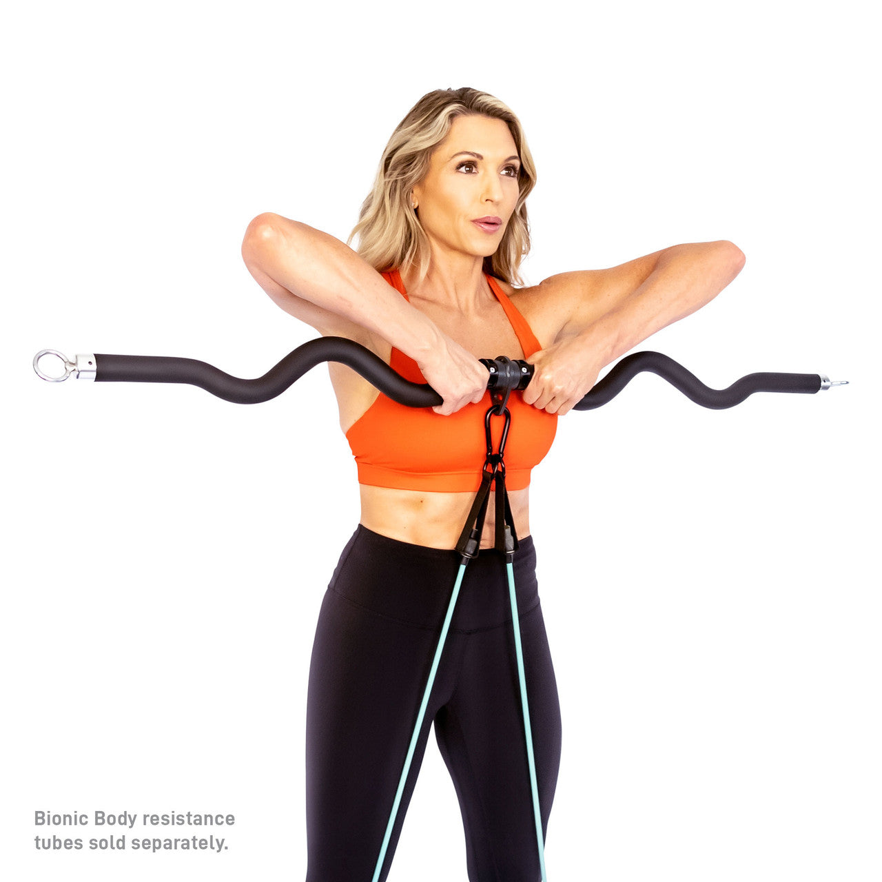 Premium Lat Pulldown & Bicep Curl Bar - Heavy Duty Exercise Equipment for Home Gym Workouts | BBEB 7355 | Bionic Body | Perfect for Strength Training & Muscle Building