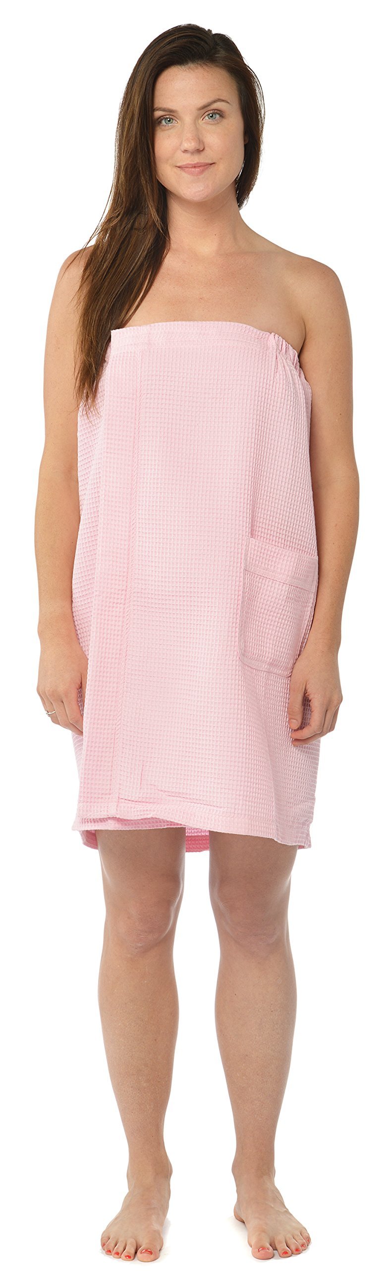 Women's Waffle Knit Spa Wraps - Soft Gym & Beach Cover Up Towel Wrap - Perfect for Yoga, Poolside & Post-Workout Relaxation