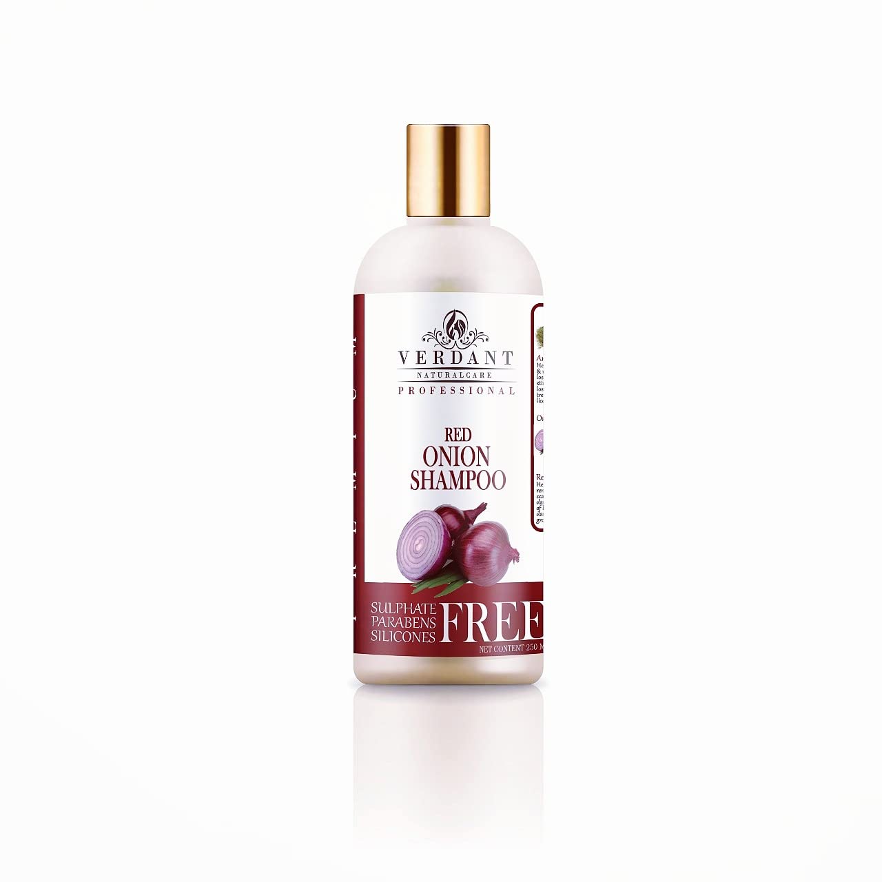 Verdant Natural Care Red Onion Shampoo for Hair Growth & Hair Fall Control - Sulfate, Paraben & Silicone Free with Onion Oil & Keratin - 250ml | Best for Thinning Hair, Damaged Hair & Scalp Care - Daily Use for Stronger, Healthier Hair